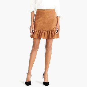 NWT J Crew Factory faux-suede mini skirt
